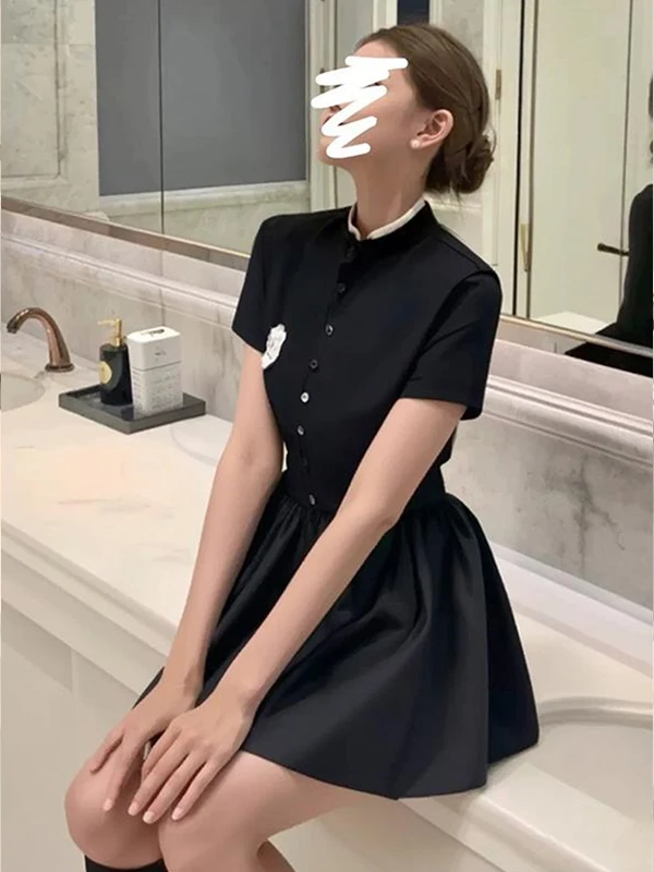 Ele tenue d'été taille haute ort Sve t-shirt haut femme taille haute jupe ensemble jeune a-ligne Dr tenue décontracté