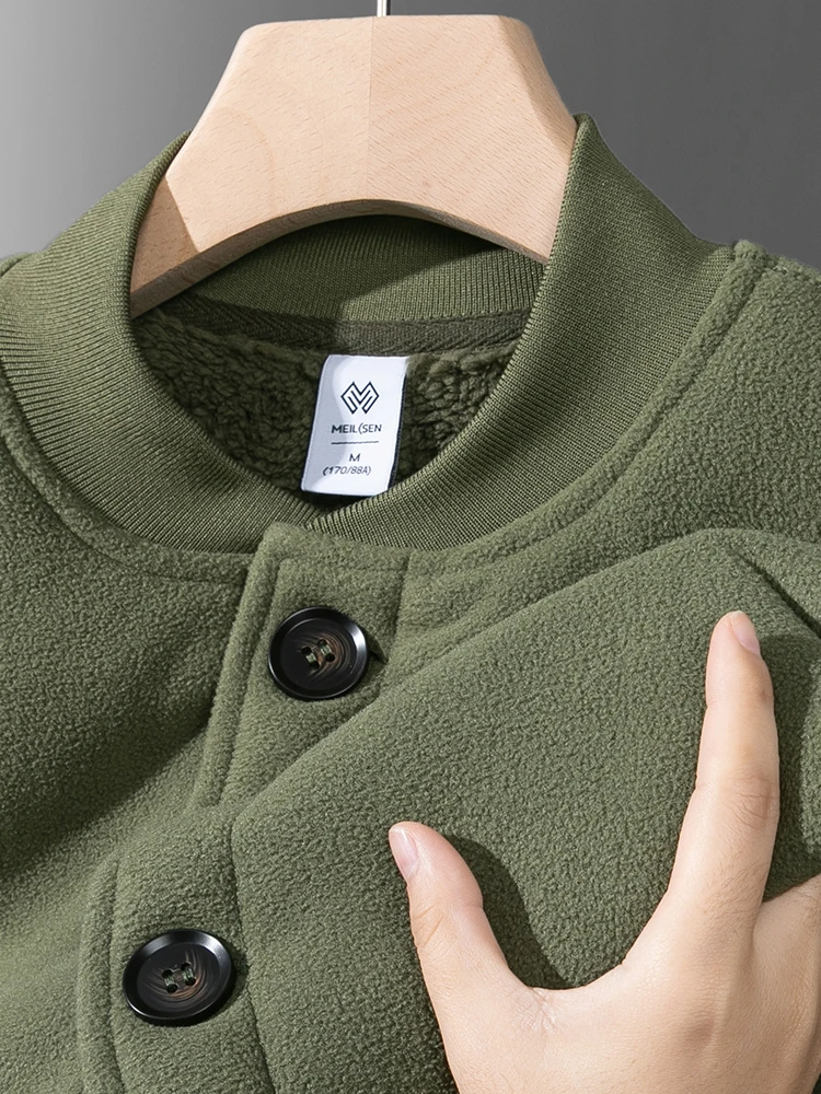 

Thiened Fce Baseball Jaet Military een Men's Autumn Winter American Retro Flight Jaet Loose Fit Youthful Sle