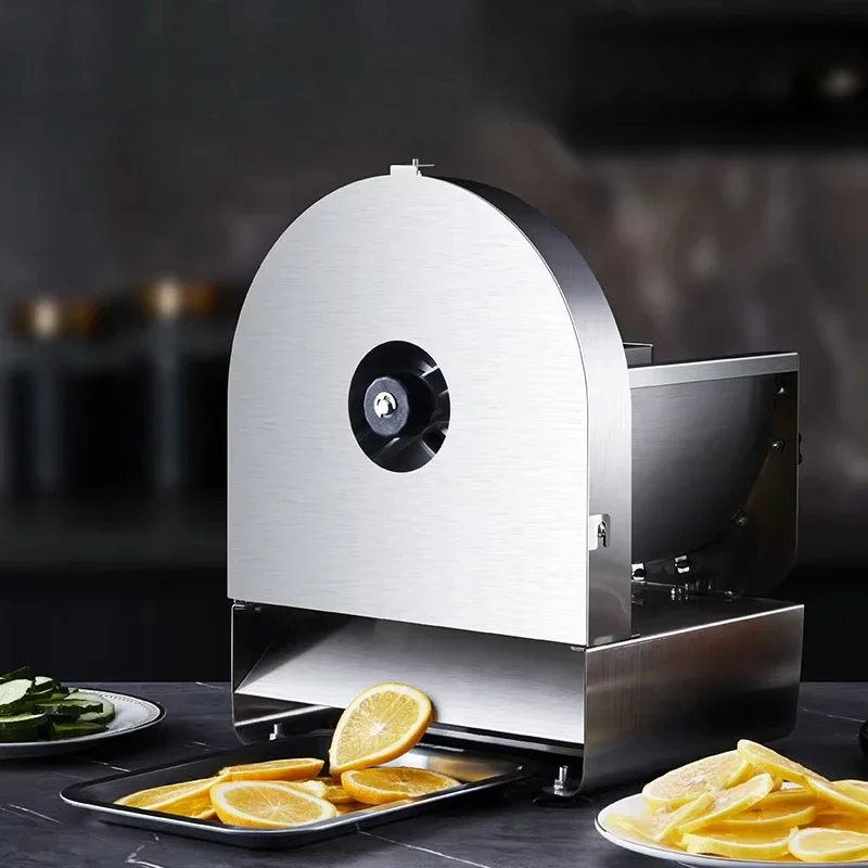 Commercial Stainless Steel Automatic Electric Onion Potato Lemon Mango Coconut Slices Fruit and Vegetable Slicer