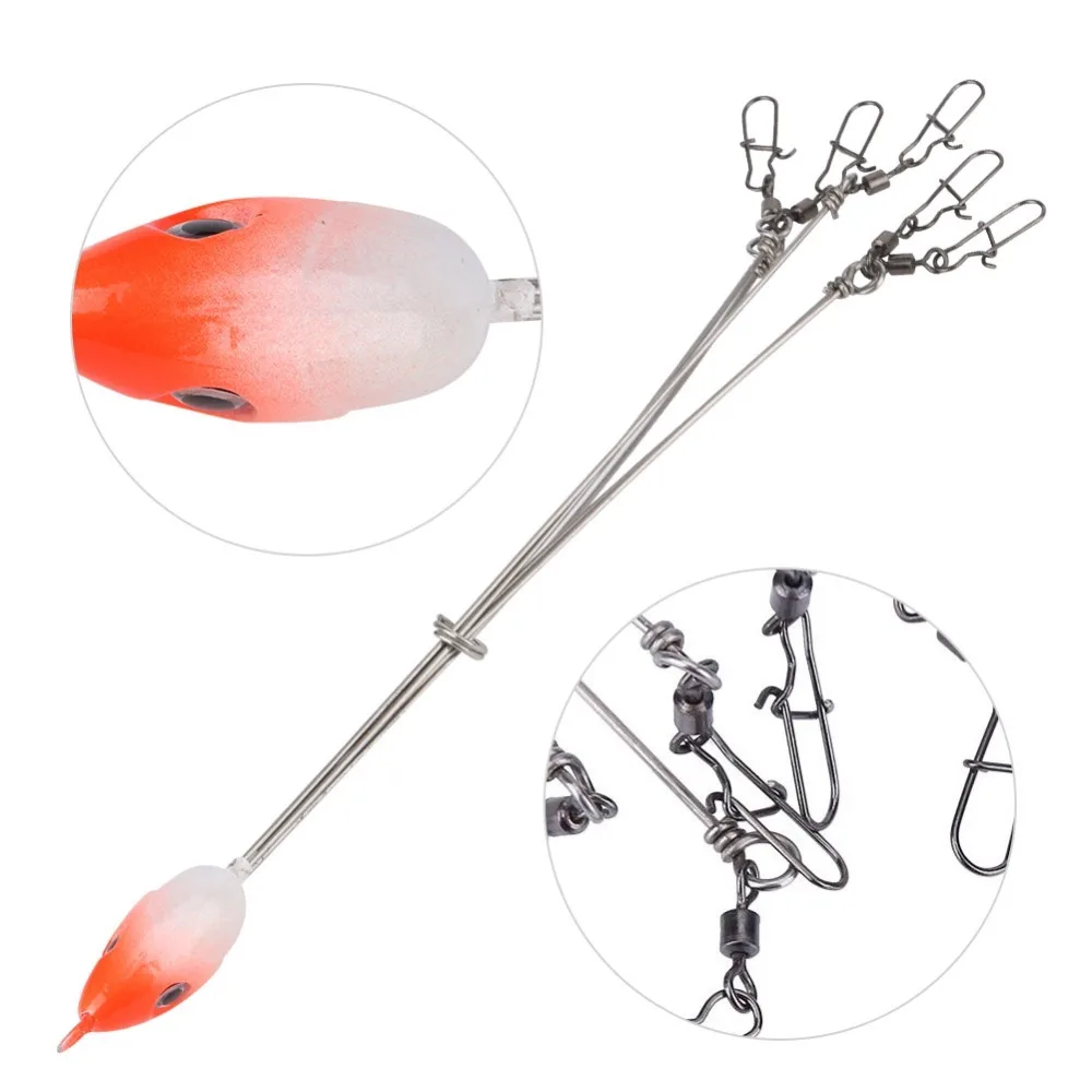 

5PCS 5 Arms Alabama Umbrella Rig Stainless Steel 20.5cm Umbrella Fishing Lures With Snap Swivels Umbrella Rig Fishing Lure