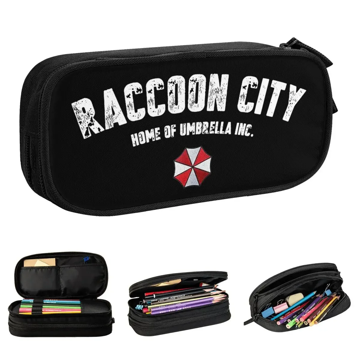 

Raccoon City Home Of Umbrellas Residents Evils Pencil Cases New Pen Box Pencil Bags Girls Boys Big Capacity Cosmetic Pencilcases