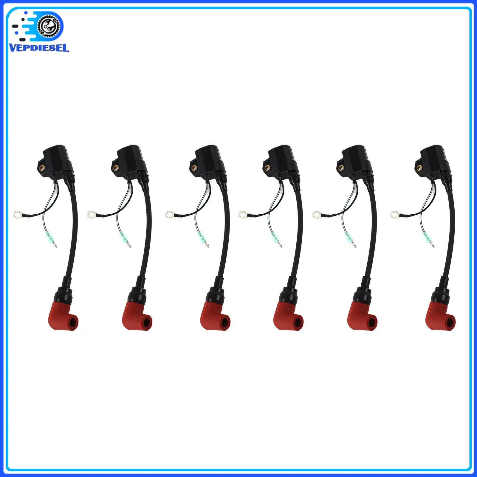 

6pcs Heavy Duty Ignition Coil 6R3-85570-00-00 6R3-85570-01-00 For Yamaha Outboard 100-225HP