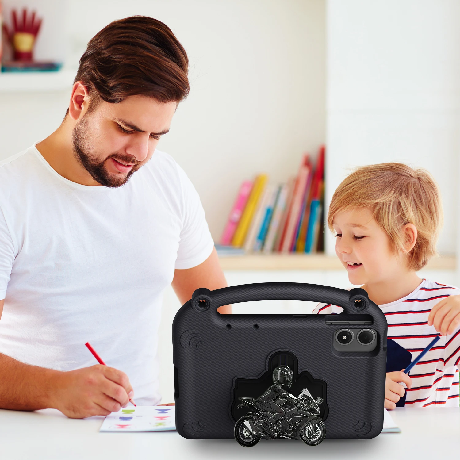 Kids Cute EVA Case For Lenovo Idea Tab Plus 2025 K12 12.1 inch TB361ZU TB361FU ZAG70922US Stand Cover With Portable Hand Holder