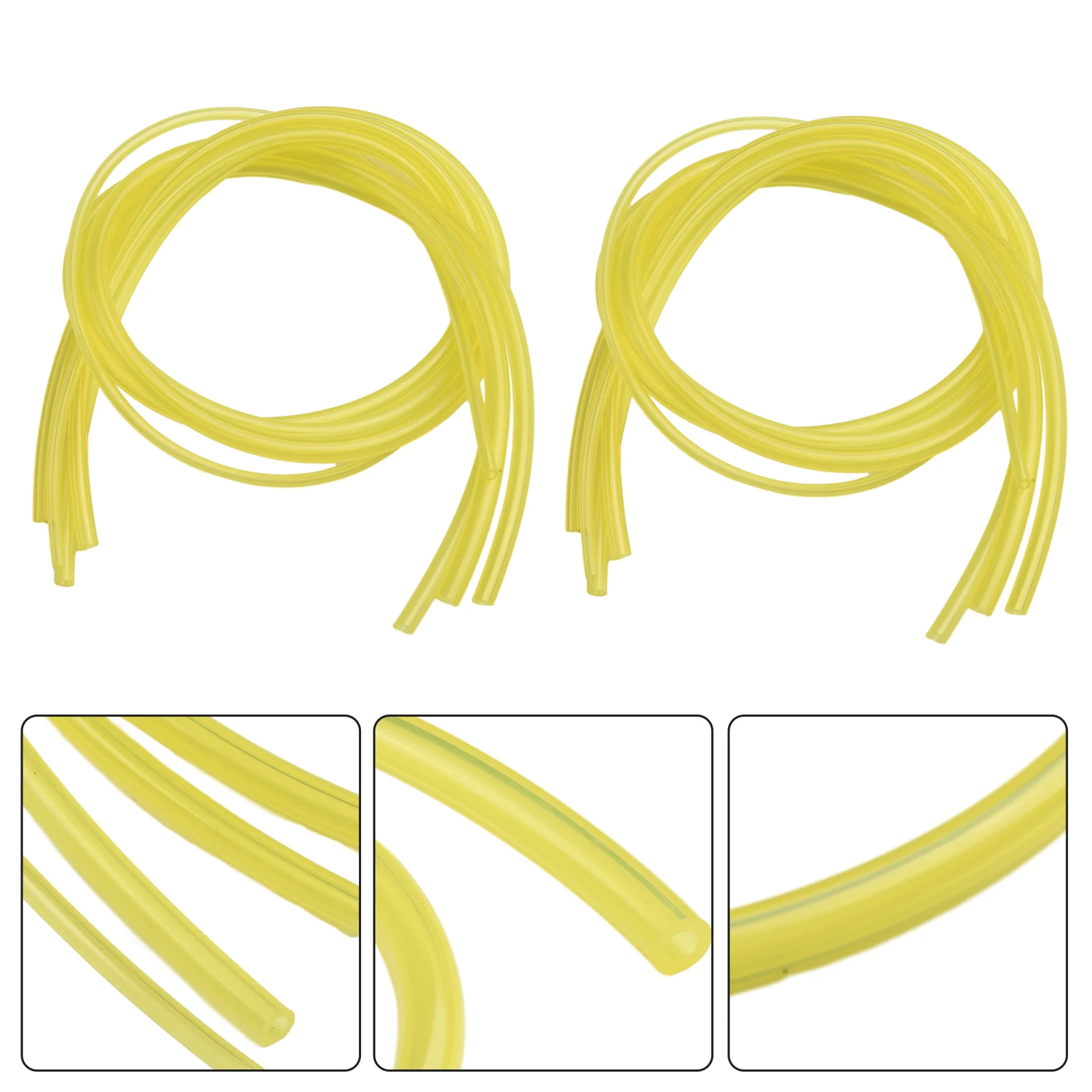 4PCS 4 Sizes Trimmer Chainsaw Blower Yellow Fuel Line Hose Gas Pipe Tubing Tools Parts Fuel Lines