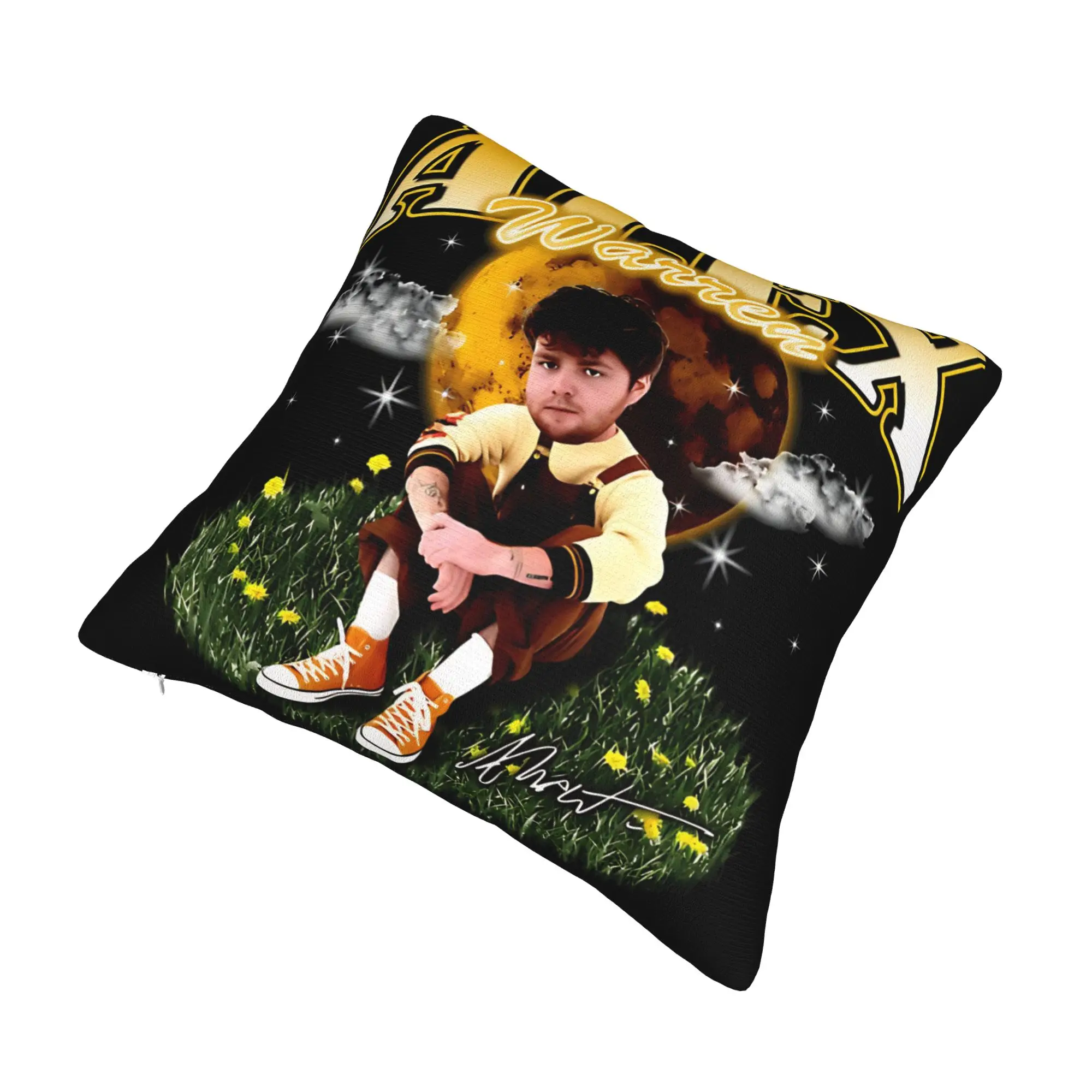 Alex Warren Neon Sitting On Grassfield Pop Singer  Pillow Covers Printed Cushion Cover Decor  Pillow Case Cover Car Multi-Size
