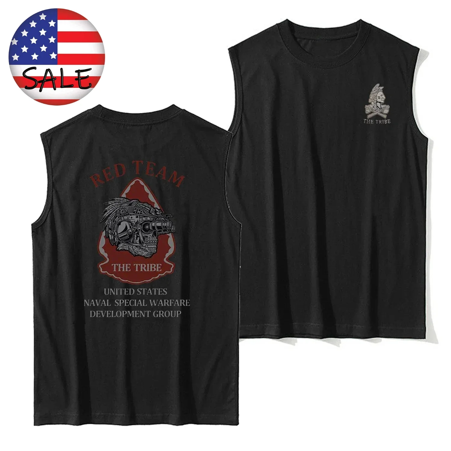 Naval Seal Team 6 Six The Tribe Red Team Squadron Tank Top New 100% Cotton O-Neck Summer Casual Mens Vests Sleeveless T-shirt