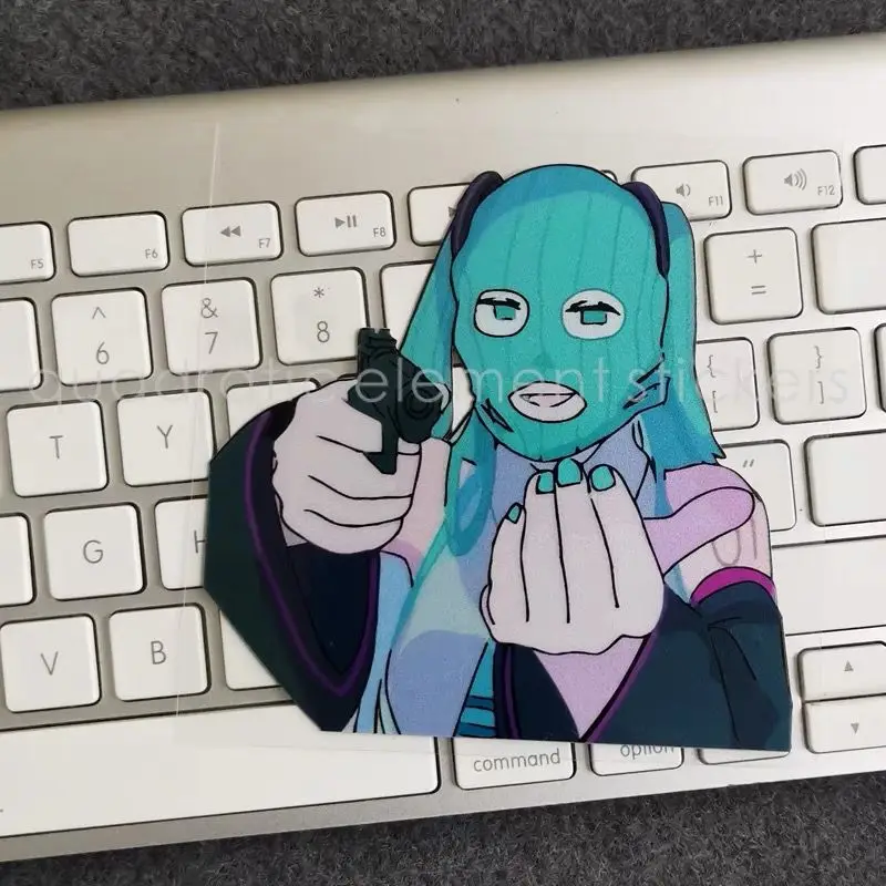 Miku Motorcycle Sticker Water Proof Electric Car Cartoon Onion Beautiful Girl Funny Creative Cosplay Props Decorate Patch Gift view 2