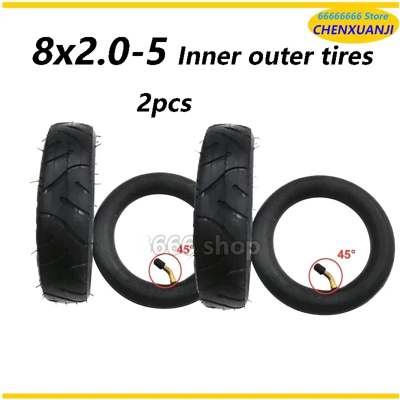 8X2.0-5 Inner Tube Outer Tyre for Electric Scooter Baby Trolley 8 Inch Pneumatic Tire 8x2.0-5 Tires