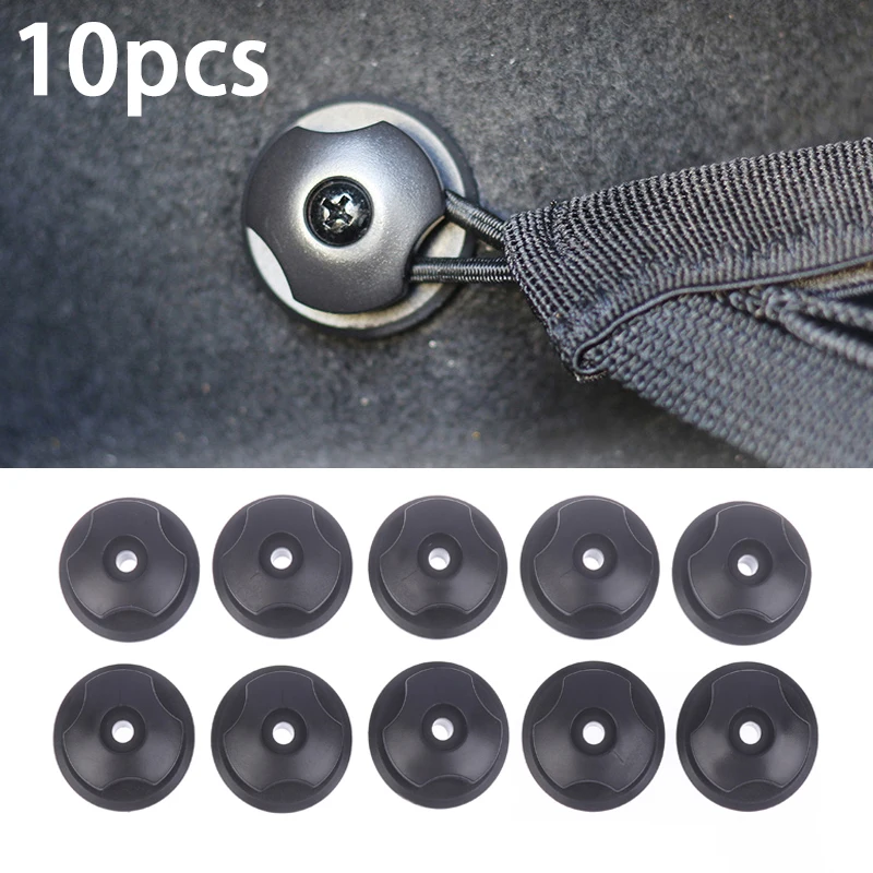 10Pcs Universal Car Rear Trunk Cargo Storage Net Clip Hook Tie Down Ring Loop Fastener Car Interior Organizers Hooks Accessories