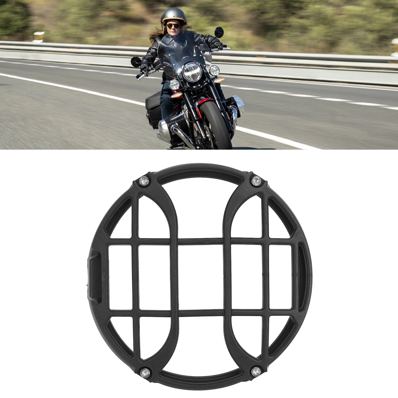 

7 Inch Motorcycle Headlight Grill Guard Strong Protection Stylish Look Front Headlamp Protector Cover for R18 R1200 Ninet