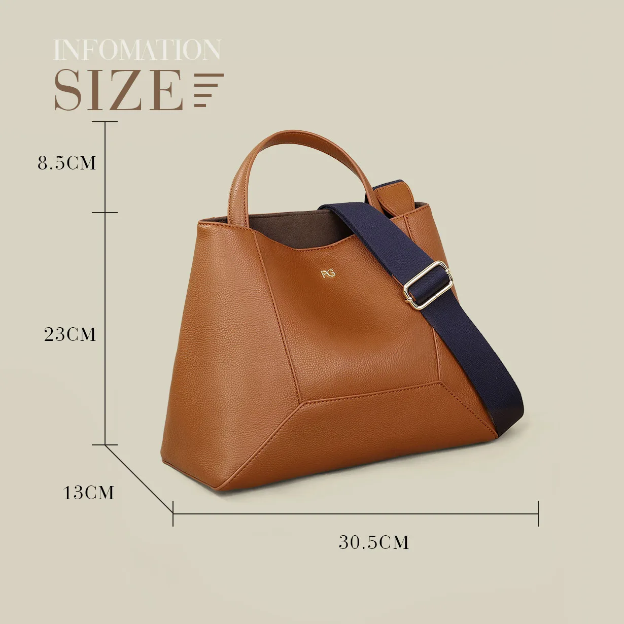 PG PATSY GARIS Luxuriöse Hochkapazitäts-Tragetaschen für Damen Klassische Mode-Schultertasche Designer Damen Casual Einkaufstasche – Detail 26