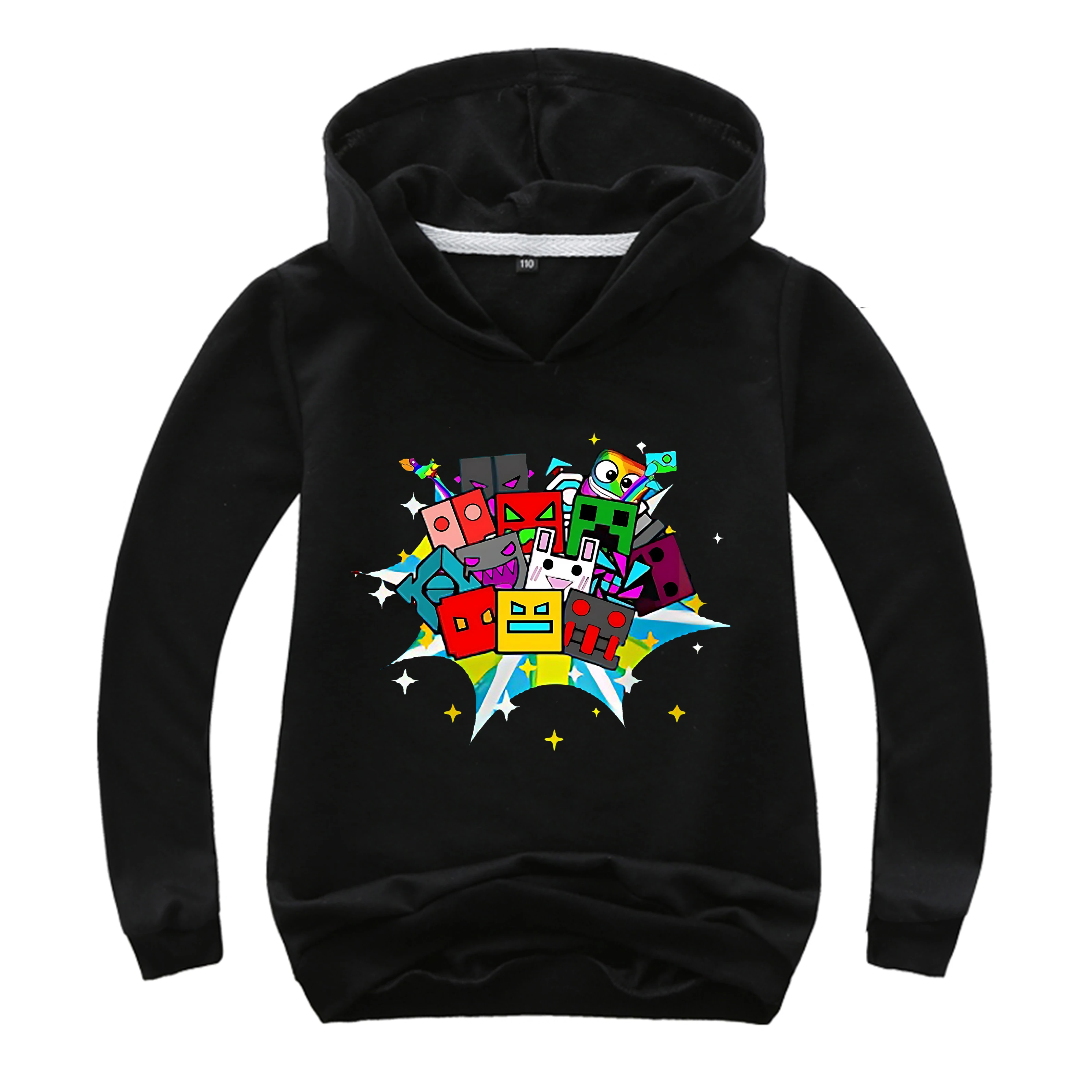 

Cute Cartoon Print Hoodie for Boys And Girls Cross-Border Kids' Sweatshirt with Hat Children's Fashionable Casual Wear