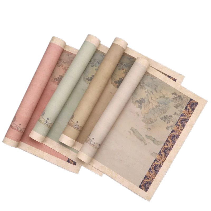 

Batik Calligraphy Rice Paper Antique Brush Writing Half Ripe Rice Paper Chinese Style Regular Script Official Script Xuan Paper