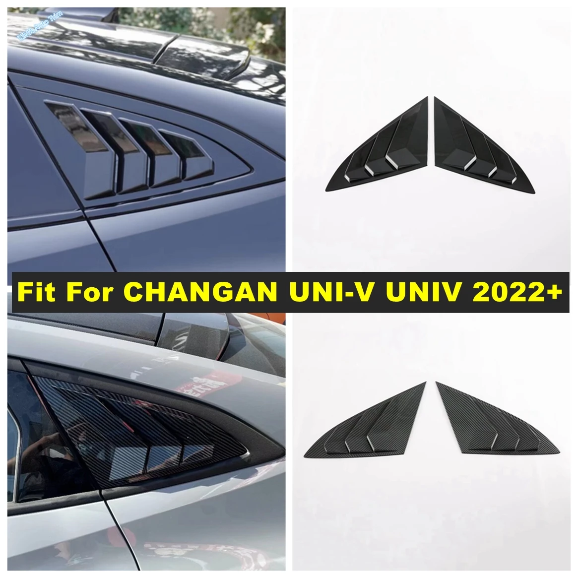 

ABS Car Rear Window Blinds Side Tuyere Louvers Vent Decor Panel Cover Trim For CHANGAN UNI-V UNIV 2022 2023 Interior Accessories