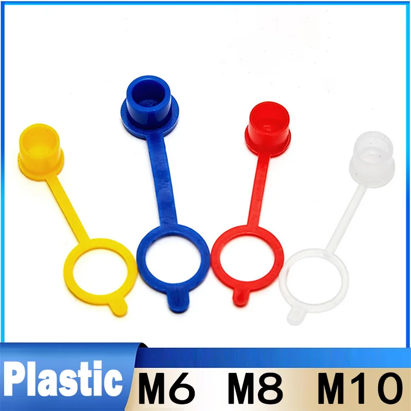 50Pcs M6 M8 M10 Plastic Grease Fitting Cap / Grease Fitting Dust Cap Dust Cover Red/Blue/Green/White/Yellow