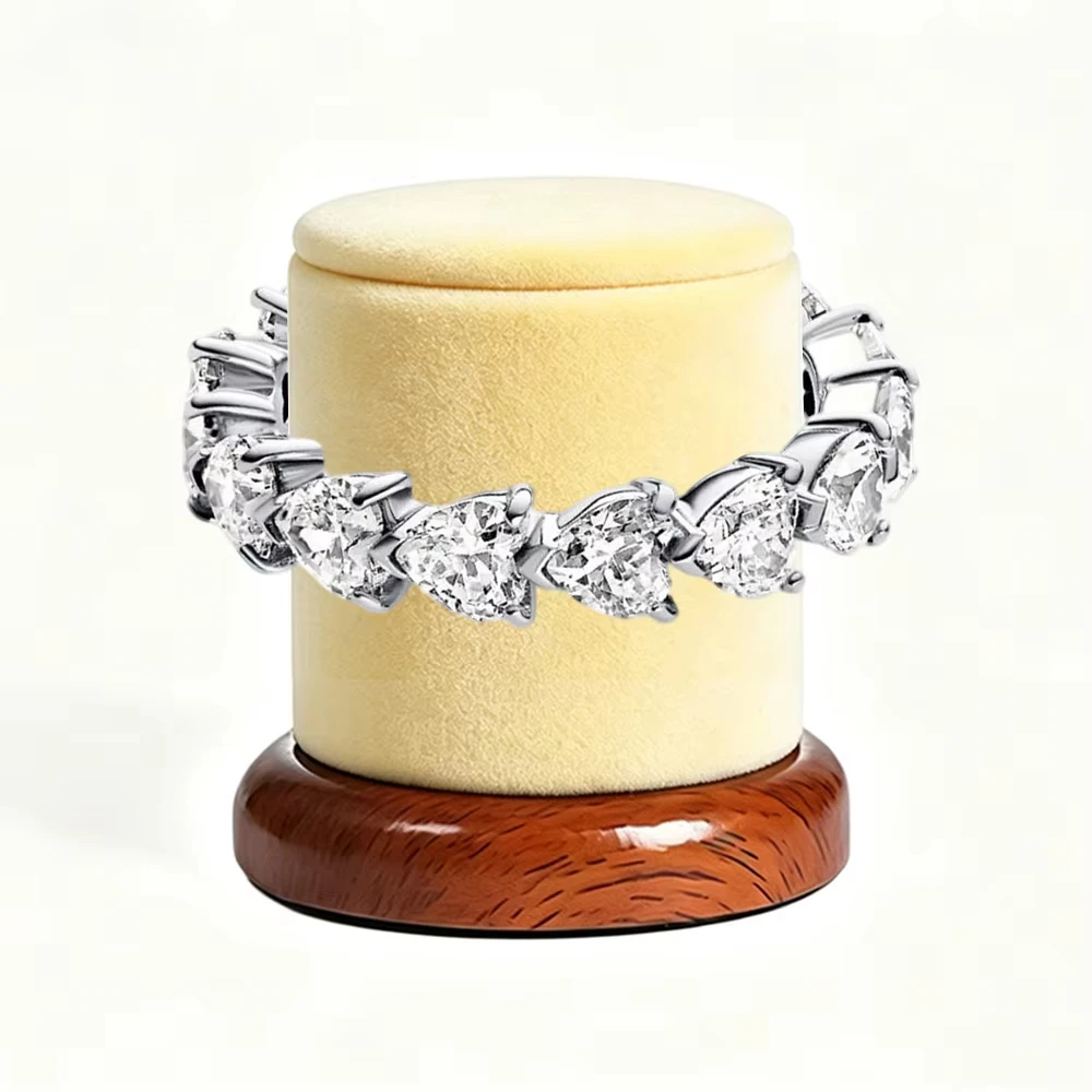 2026 New 925 Silver Sparkling Love Heart Rose Shell Pearl Wave Women's Star Wrong Circle Logo Ring Exquisite DIY Charm Jewelry