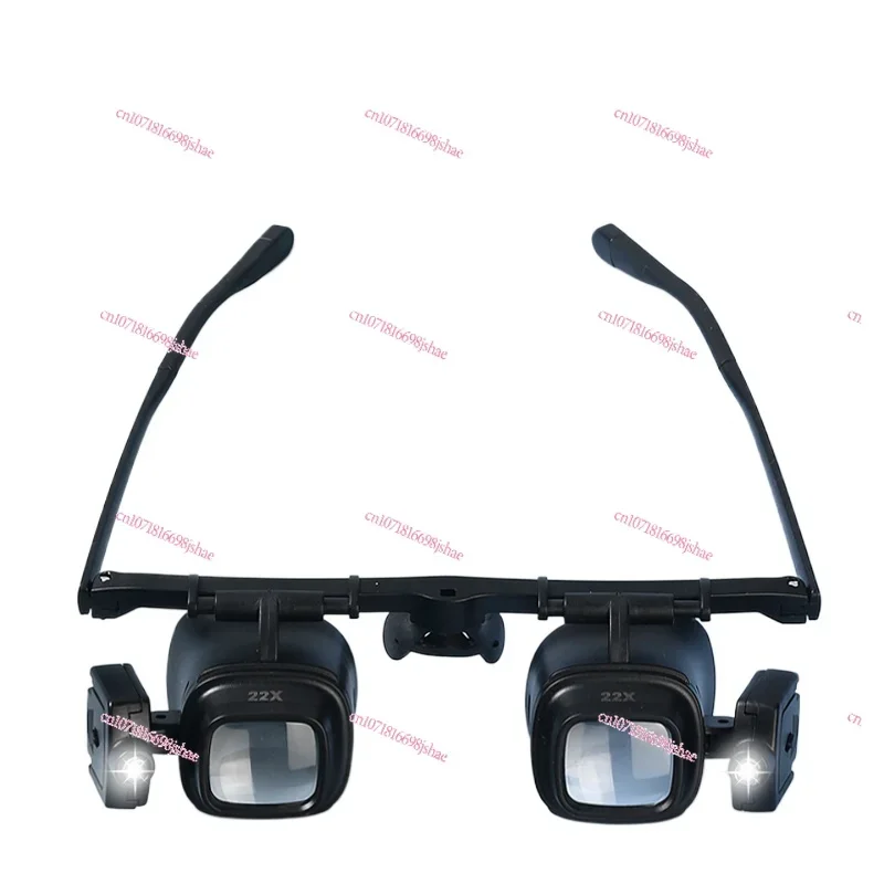 

24 Times Head Wearing Glasses Portable Magnifying Glass Multi-group Lens Led Light High Definition Home Appliance Repair