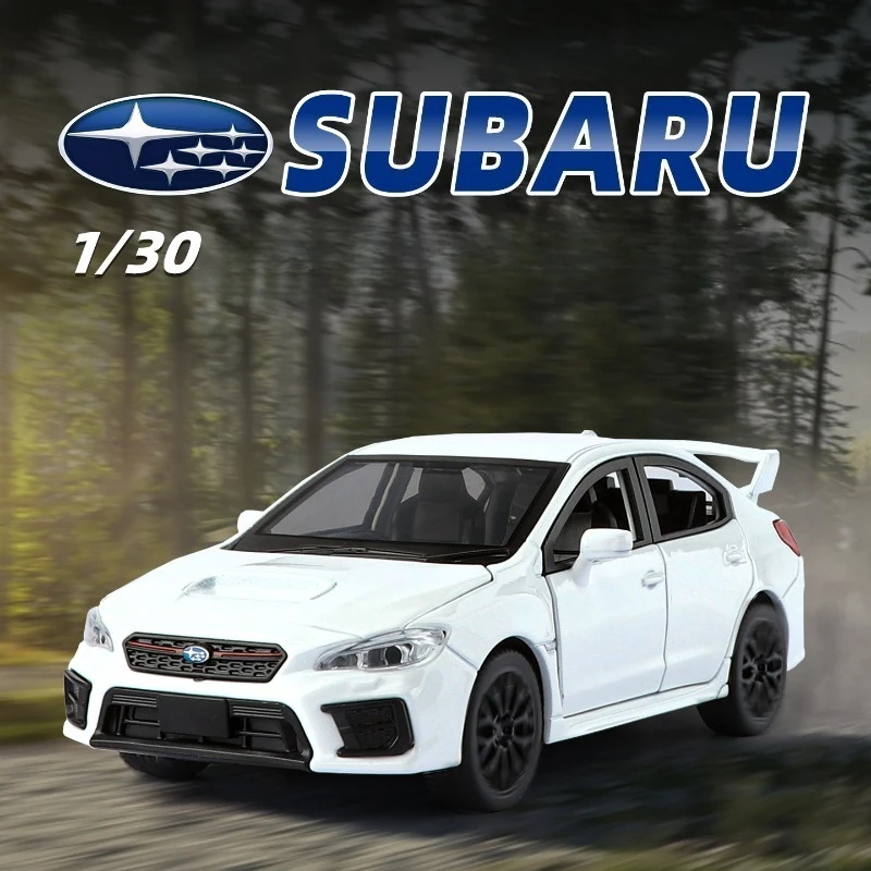 

Diecast Car Model of 1:30 Subaru WRX STI Racing Car Pullback Sound Light Alloy Diecast Boy Children Toy Vehicle Gift Collection