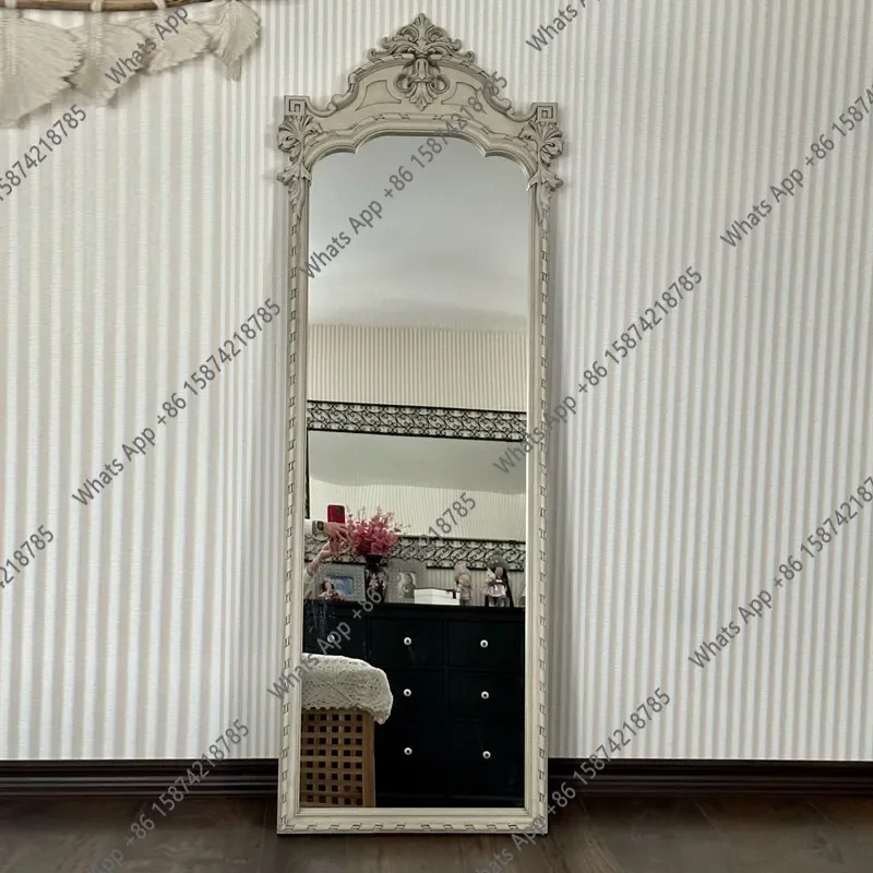 

Xx Custom Mirror Arched Floor Mirror Dressing Mirror Home French Vintage Cloakroom Full Length Floor Fitting