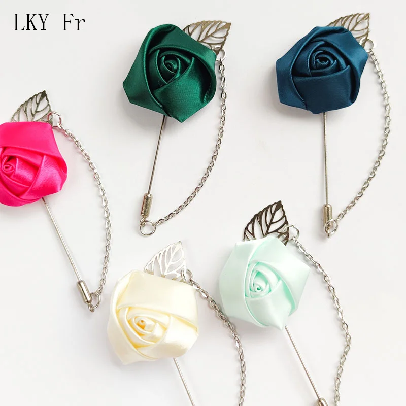 Accessoires de mariage boutonnière pour hommes, injtrash rouge ivoire, fausse broche blanche, épingles de mariée du marié, fleurs de corsage, décor de mariage