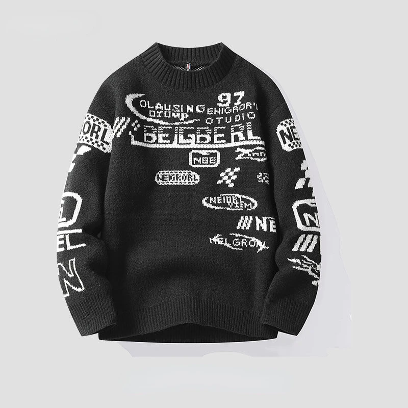 

American Racing Car Style New Winter Sweaters Men Women Couple FX High Quality Keep Warm Winter Fashion Pullovers Made in China