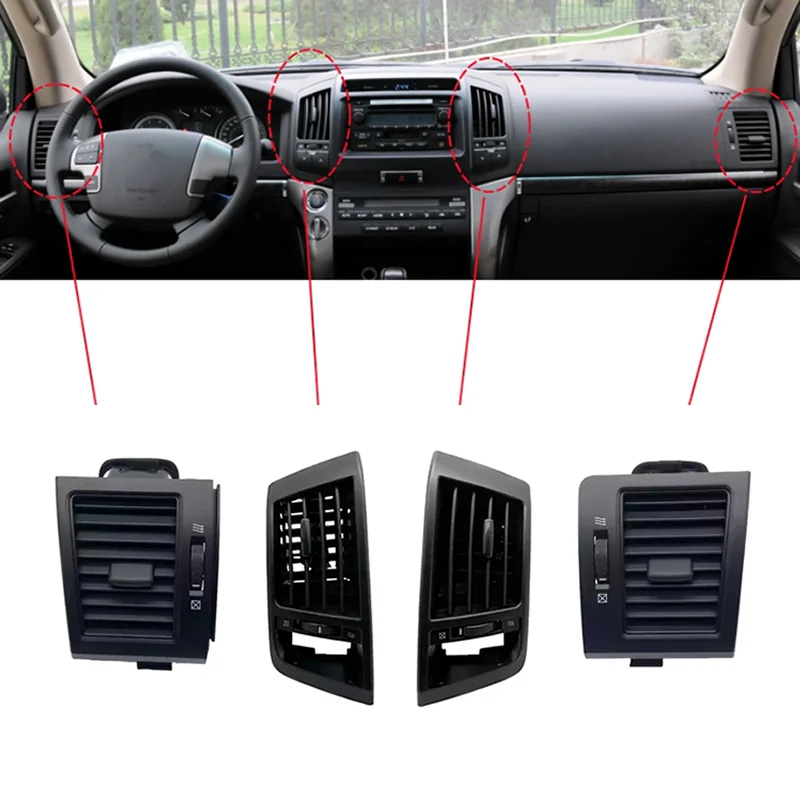 

2pcs Car Interior Dashboard A/C Centerair Conditioning Outlet LC200 Air Vent for Toyota Land Cruiser FJ200 LC200 2008-2015