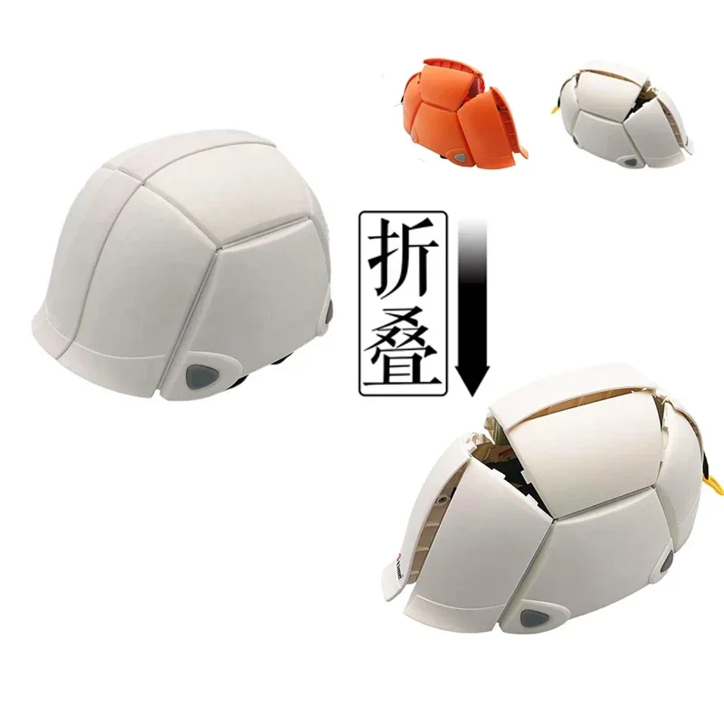 1 time foldable, easy to store, portable adult helmet, emergency earthquake safety helmet