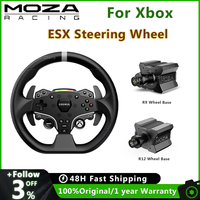 MOZA Racing ESX Steering Wheel for Xbox with 22 Customizable Buttons Durable ISF PU Grips and optional R9 /R12  Wheel Base