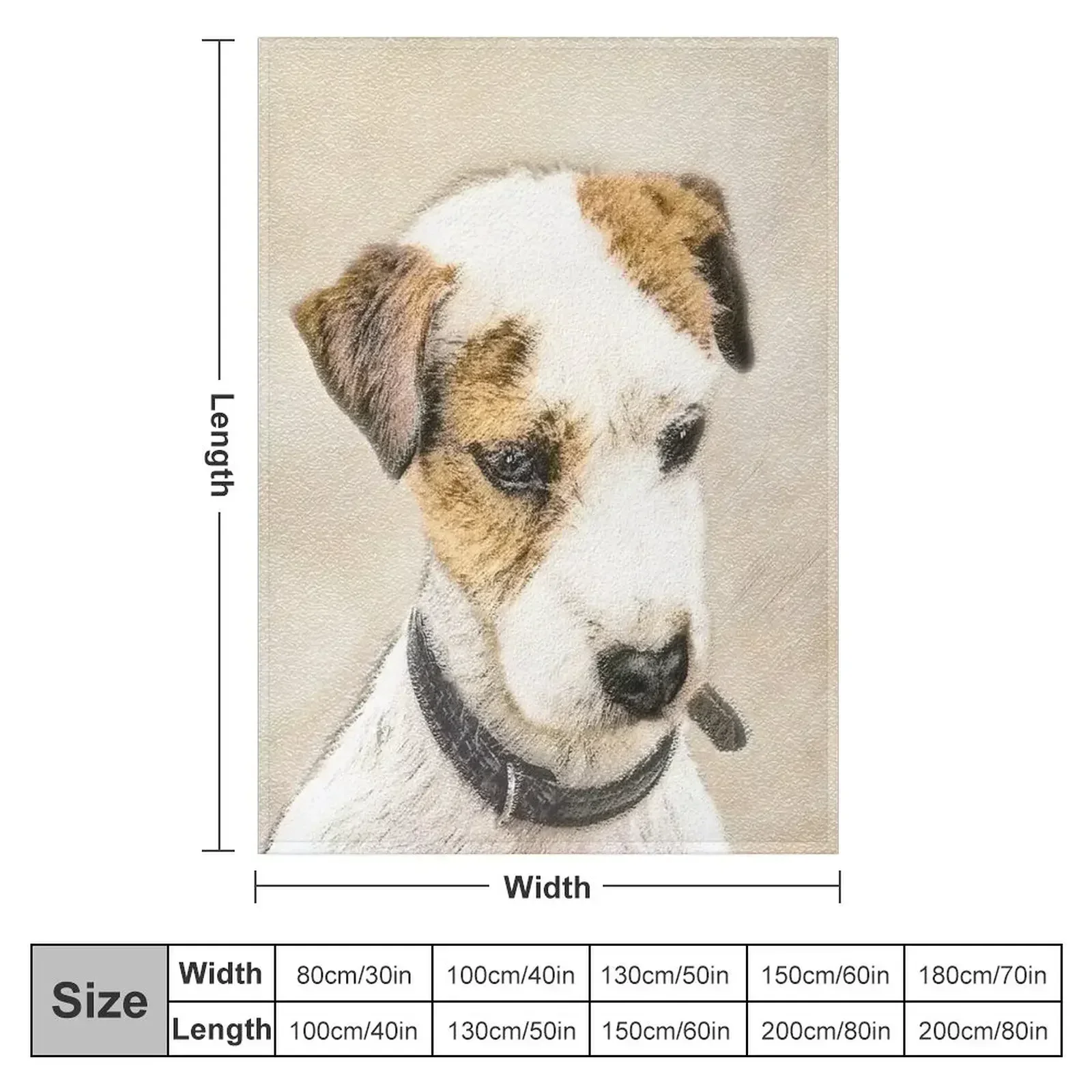 Parson Jack Russell Terrier Throw Blanket couch cozy soft plush fuzzy picnic outdoor blanket