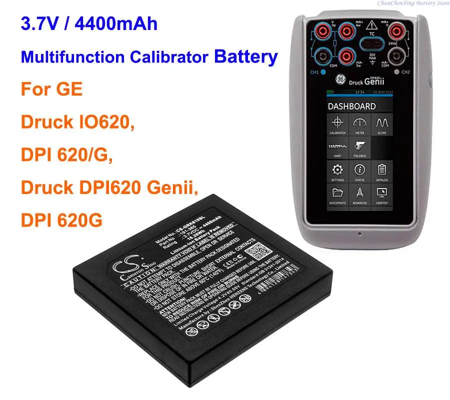 

4400mAh Multifunction Calibrator Battery 191-365,191-356 for GE Druck IO620, DPI 620/G, DPI 620G,Druck DPI620 Genii