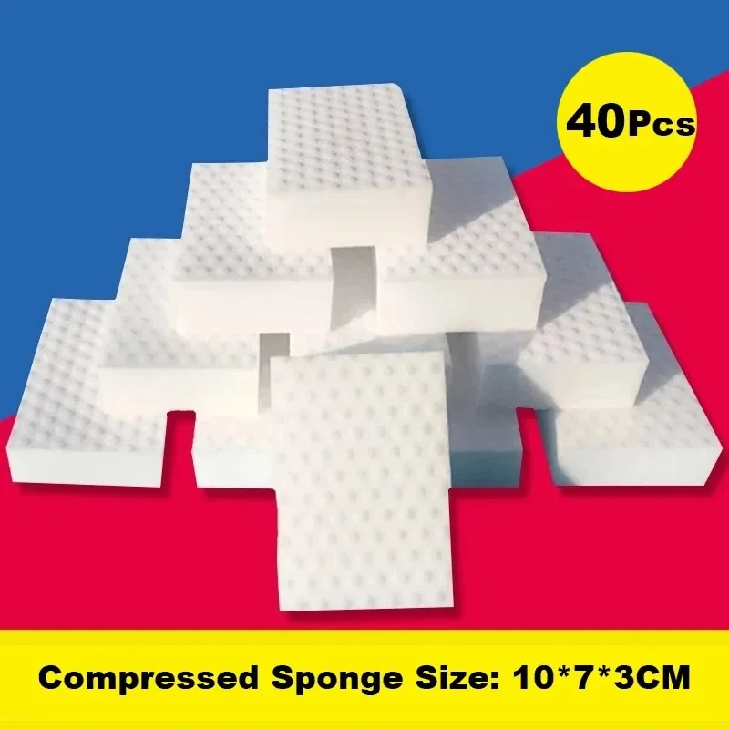 ZhangJi 20 40 Pcs Melamine Sponge Compressed Magic Shoes Kitchen Bathroom Multi-function Cleaning Tools Quality Supplier