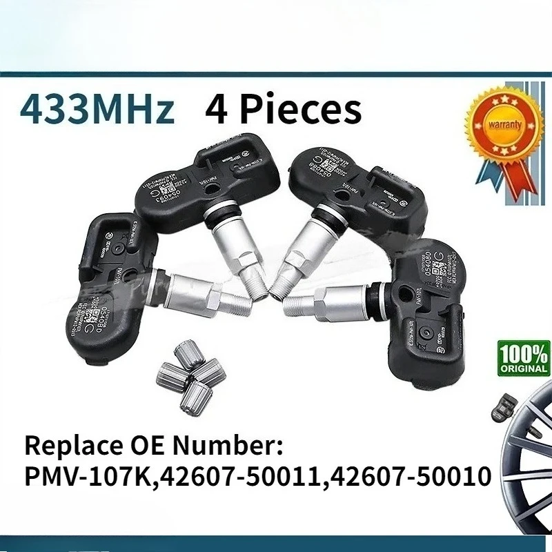 

НАБОР из 4 датчиков давления в шинах TPMS PMV-107K, 433 МГц ДЛЯ Lexus GS ES LS 2005-2012 гг., датчик давления в шинах 42607-50010 42607-50011