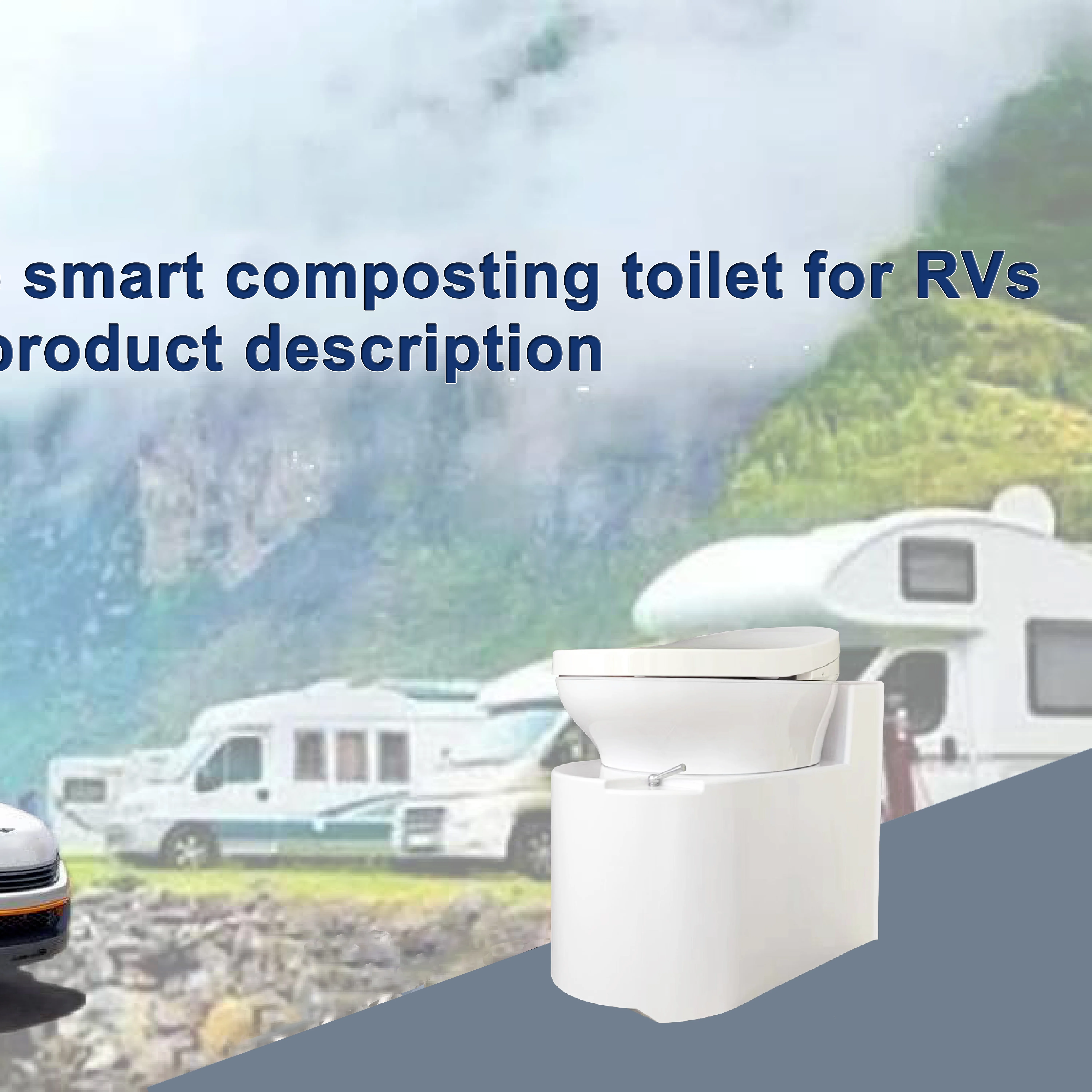 

Dry Wet Separation Smart Composting Toilet 12V RV Portable Waterless with Ventilation for Motorhome Camper