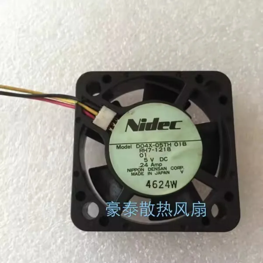 For Nidec D04X-05TH 01B 4010 DC5V 0.24A 4CM 3-Wire Silent Cooling Fan