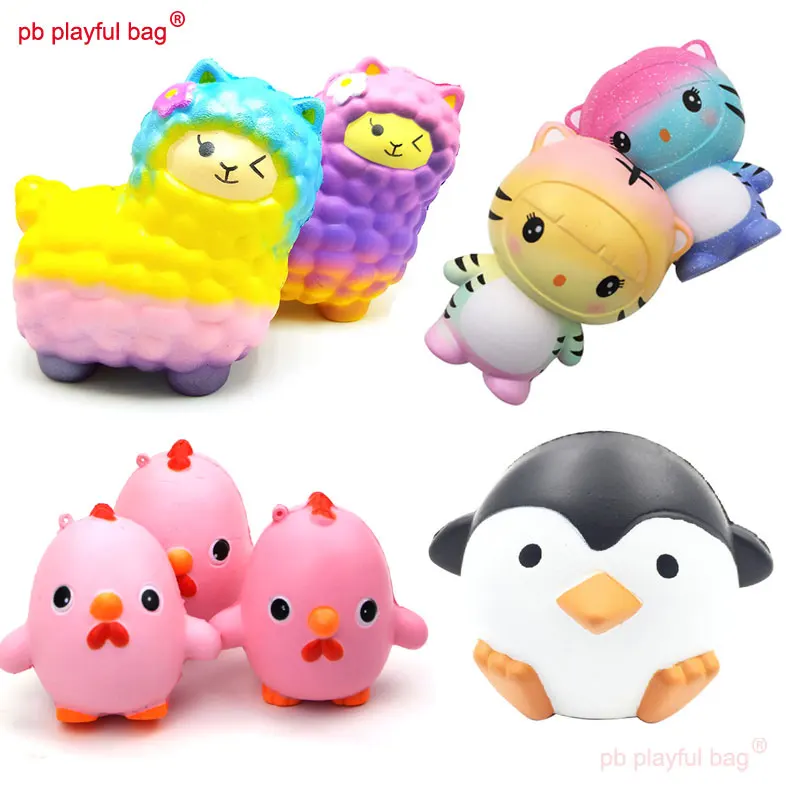 

PB Playful Bag Cartoon Slow Rebound Alpaca Penguin Simulated Animal Decompression Toy Squishy Slow Rising Squeeze Gift ZG74