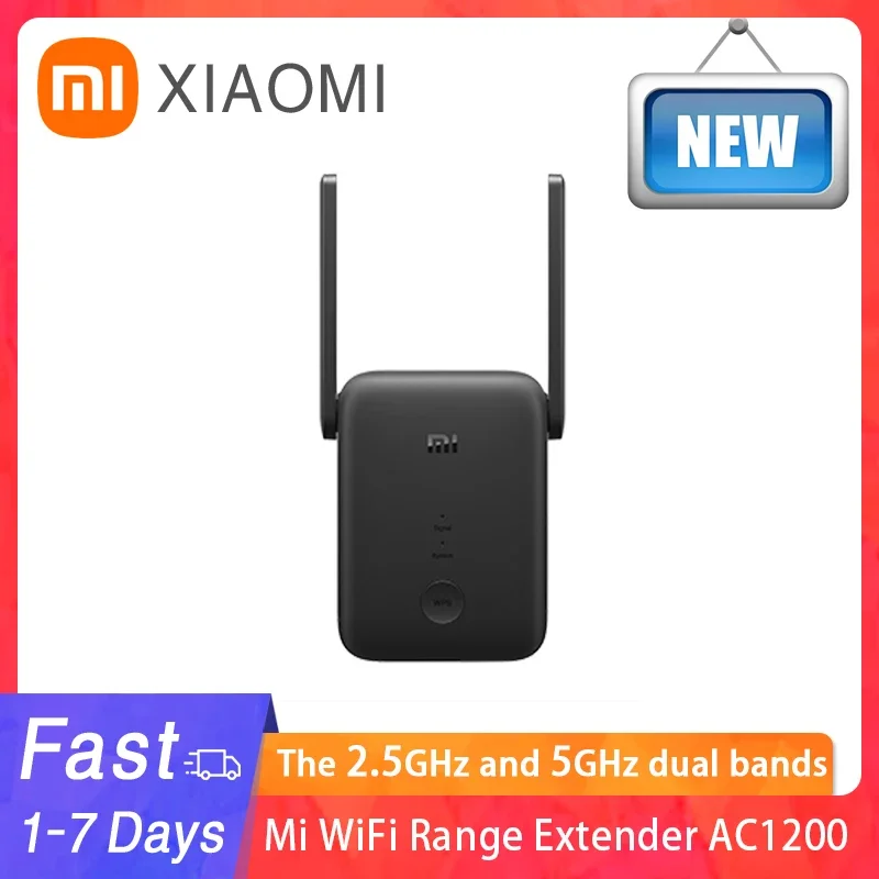 

New Global Version Xiaomi Mi WiFi Range Extender AC1200 2.4GHz And 5GHz Band 1200Mbps Ethernet Port Amplifier WiFi Signal Router