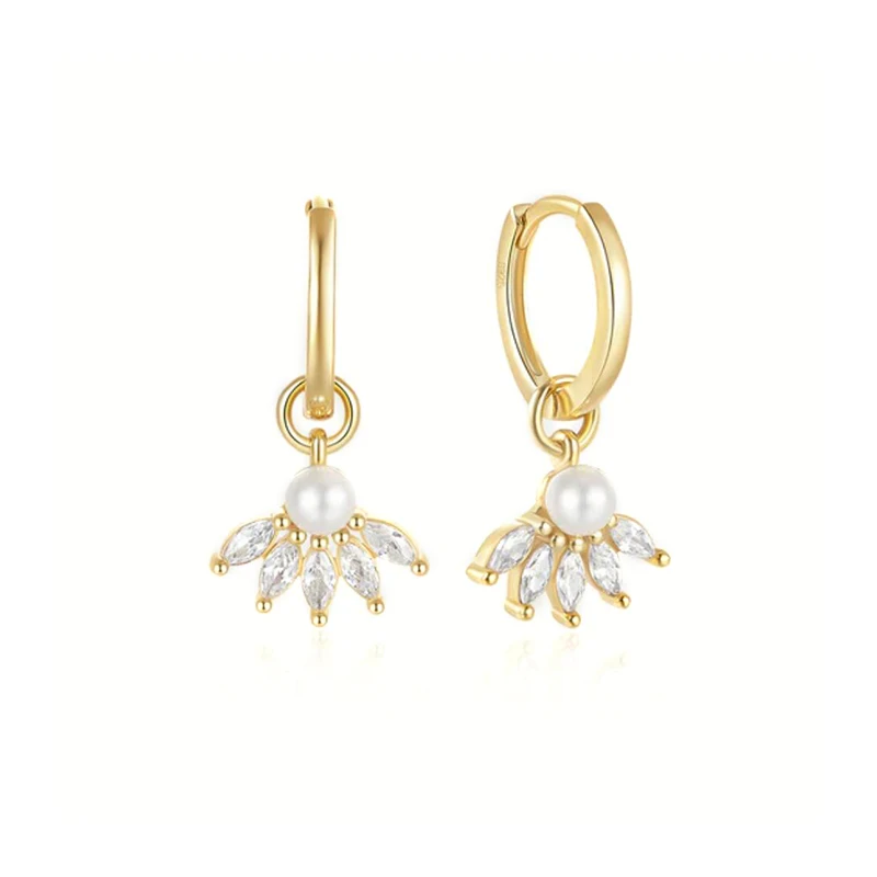 925 Sterling Silver Ear Needle Crystal Zircon Tassel Pendant Hoop Earrings Retro Small Fragrance Style High Jewelry Women Gifts