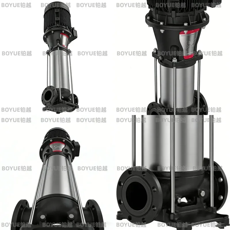 Vertical Multistage Centrifugal Pump Industrial Recycling Compact Low Noise Carbon Steel Water Booster High Pressure Clean