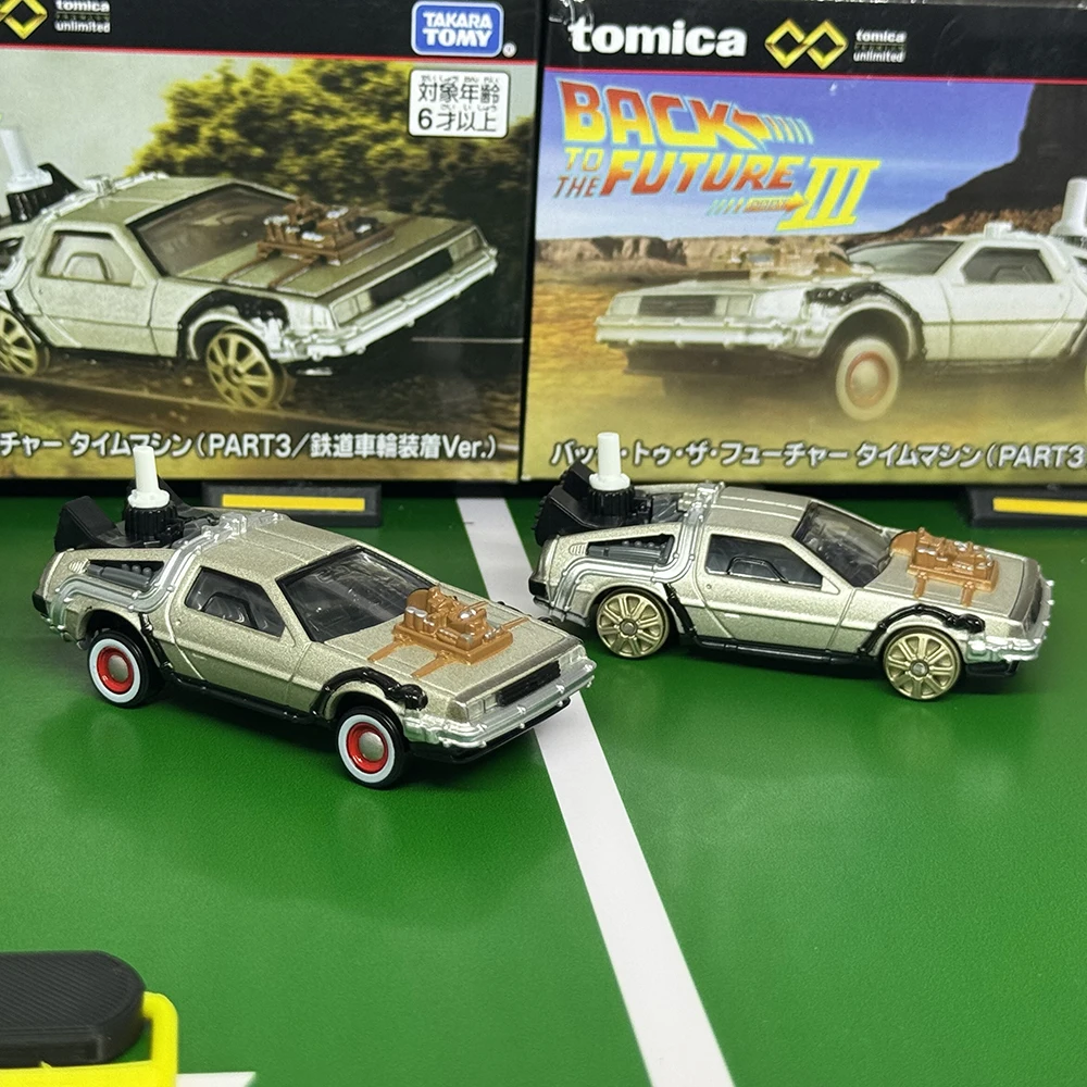 TAKARA TOMY Tomica Onbeperkt TP07 Terug Naar De Toekomst DeLorean DMC-12 Legering Speelgoed Motorvoertuig Diecast Metaal Model Geschenken