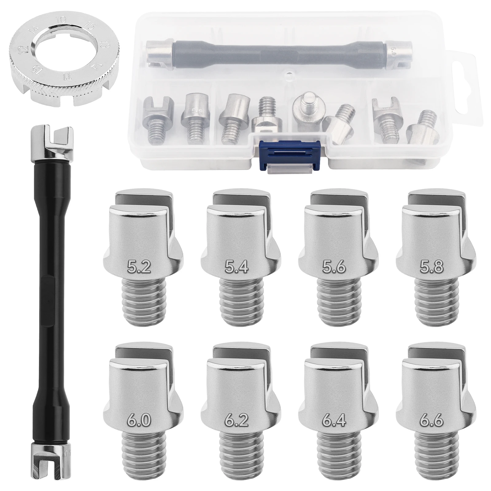 1 مجموعة 3.3-6.8 مللي متر تكلم وجع عدة لمعظم الدراجات النارية الترابية دراجة الطرق غير الممهدة الدراجات البخارية دراجة CNC عجلة تكلم الحلمة المفك أداة إزالة الصواميل #1