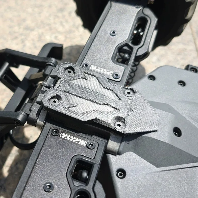 For MJX HYPER GO 10210 1/10 Monster Truck RC Car Chassis Armor Skid Plate, No-Drill Direct Fit Upgrade Part Accessories