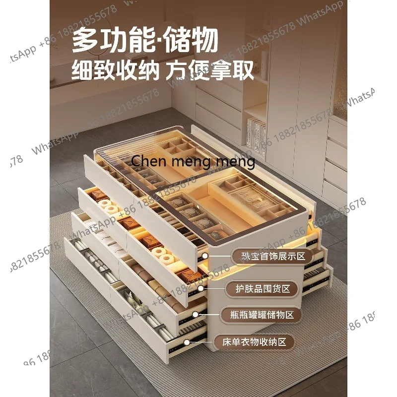 Gioielli minimalisti italiani Nakajima Bancone guardaroba Vetrina per camera da letto Semplice cassettiera bifacciale