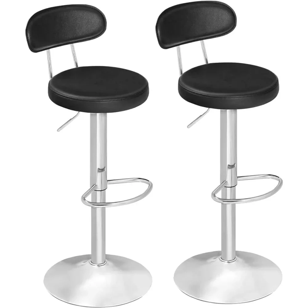 Bar Stools Set of 2, Swivel Counter Height Barstools, Bar Chairs, Modern Armless Kitchen Island Stool