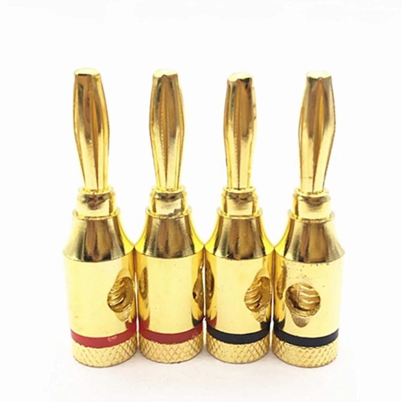24pcs 4mm Gold-Plated Musical Cable Wire Banana Plug Audio Speaker Connector Musical Speaker Cable Wire Pin Connector-ABFB view 2
