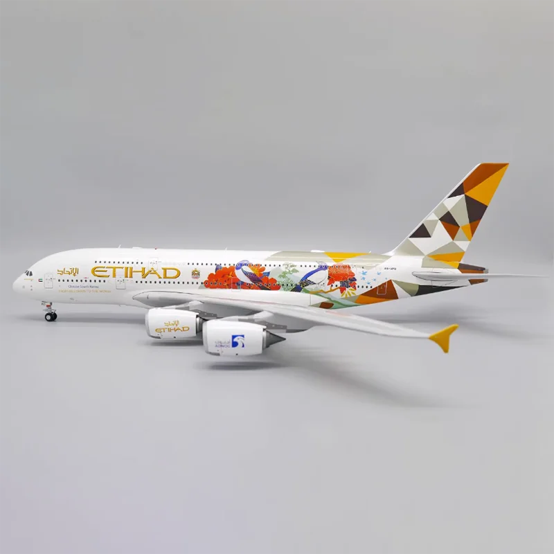 JC Wings Diecast 1:200 Scale XX2436 Etihad Airways A380 A6-APD Aircraft Simulation Alloy Finished Souvenir Collection Toy Gift