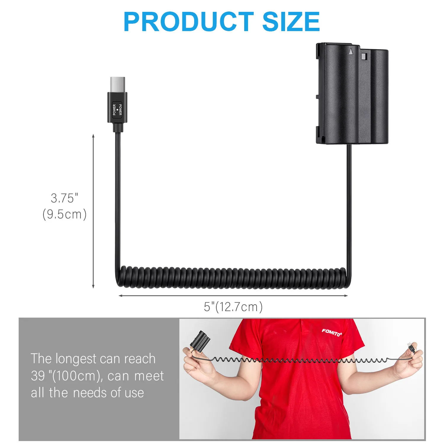 FOMITO EN-EL15 Сменный адаптер типа C для Nikon D500 D600 D610 D750 D780 D810 D800 D850 D7500 D7200 D7100