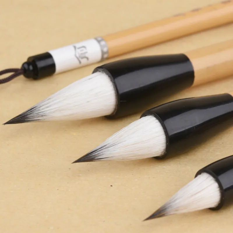 Calligraphy Brush Pen Set Woolen Purple Rabbit Hair Writing Brush Chinese Painting Brush Copying Scripture Calligraphy Galic Pen