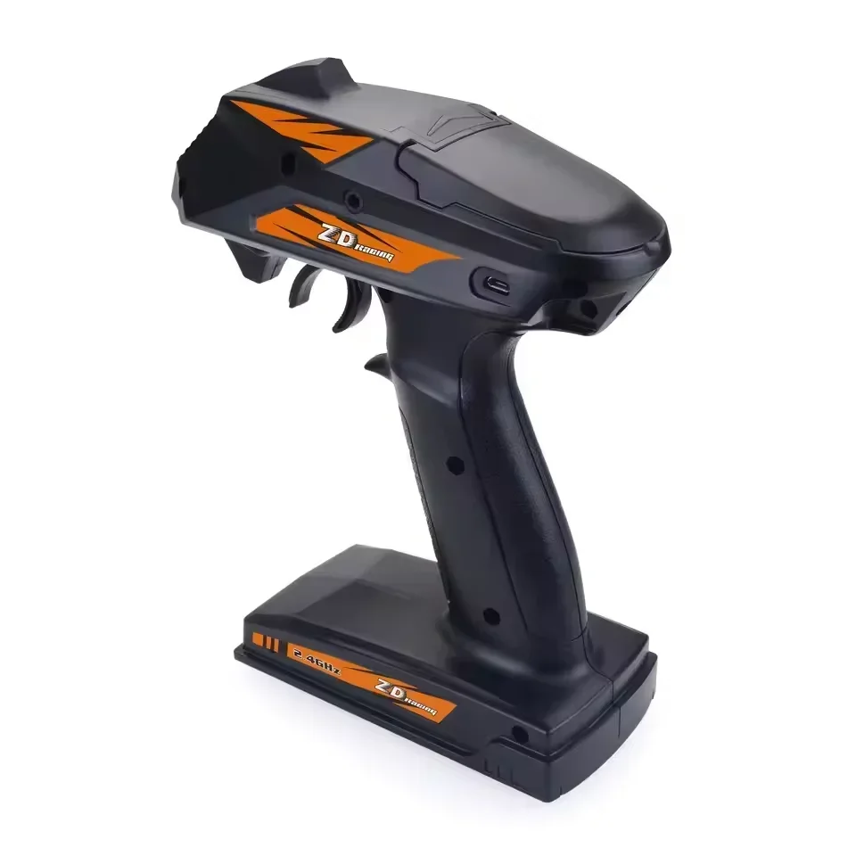 ZD Racing 2.4GHz 4CH Transmissor e receptor de controle remoto - Alcance de 500M para carro RC, barco, tanque, SCX10, TRX4