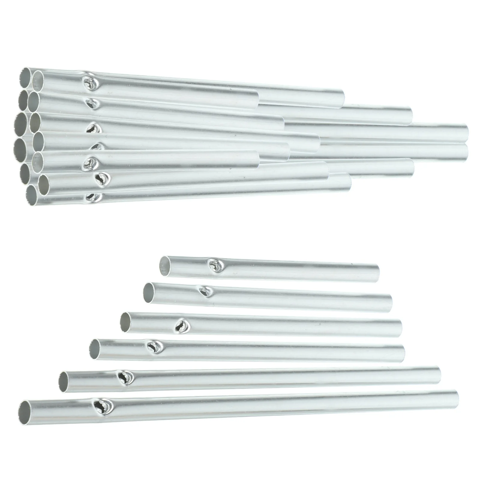 

3Sets Aluminum Wind Chime Tubes Durable Sturdy DIY Materials Hanging Replacement Chime Accessories Metal Crafting