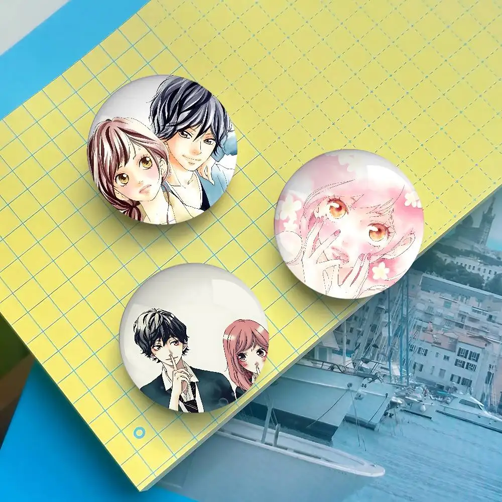 Ao Haru Ride Round Exquisite Badge Brooches Creative Pins For Clothes Hat Backpack Gift Accessories